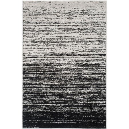 Safavieh Adirondack Power Loomed Round Rug- Silver - Black- 6 x 6 ft. ADR113A-6R